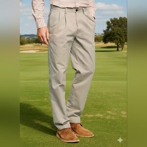 🆕 ORVIS Men's Ultimate Khakis Pleat 35w x 30L  100% Cotton Beige - Sold Out